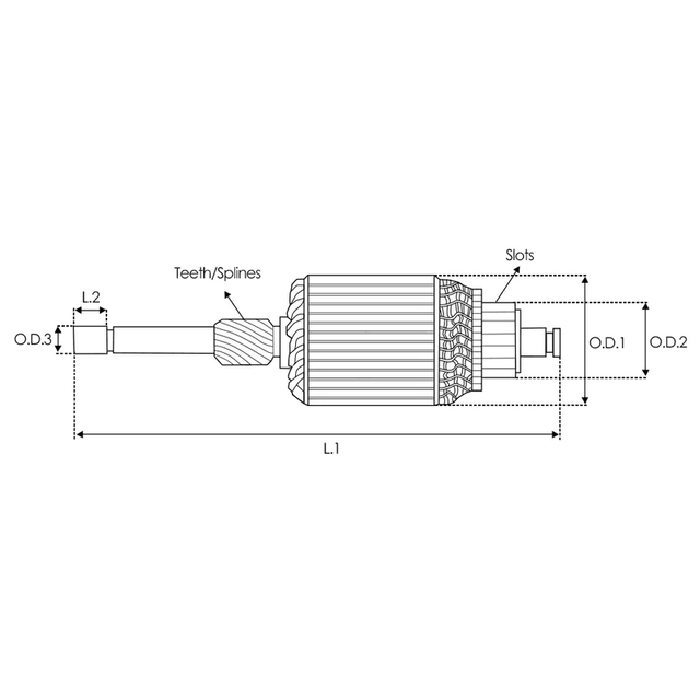 Якорь стартера 594526 для FORD VALEO 12V 13T IM540 619416