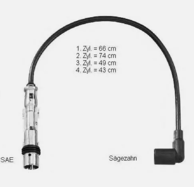 Beru ZEF1572 / 0300891572 Комплект проводов зажигания заменяет 032905409B